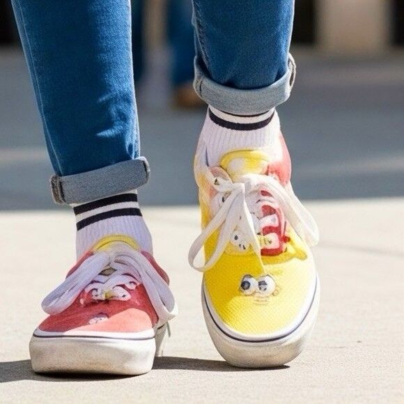 VANS SpongeBob SquarePants x Era Best Friends Sz Sz 5 Womens Limited Edition - Picture 1 of 14